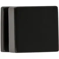 Hardbrass Voordeurknop Quadro excentrisch - puurzwart