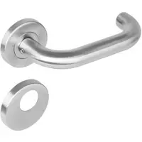 Intersteel Deurkruk Rond op rozet met rondcilindergat - RVS