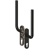 Hardbrass Hefschuifdeurgreep Oslo dubbel PC69 - zwart