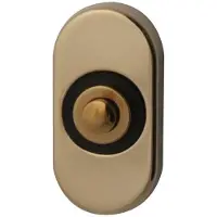 Hardbrass Beldrukker ovaal - PVD messing