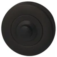 Hardbrass Beldrukker Artax rond- puurzwart