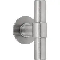 Formani ONE glasdeurknoppen op rozet PBT100G mat RVS