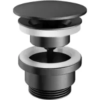 Hotbath Mate P708 wastafelafvoerplug niet afsluitbaar met schroef geborsteld gunmetal PVD