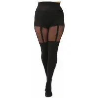 Pamela mann super curvy + size panty 30 denier/50 denier zwart
