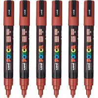 Posca Verfstift Posca PC5M medium robijnrood | 6 stuks