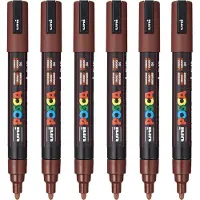 Posca Verfstift Posca PC5M medium cacao bruin | 6 stuks