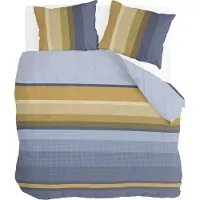 Byrklund Dekbedovertrekken Golden Stripes Okergeel Katoen-240 x 200 / 220 cm | Lits-Jumeaux