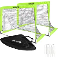 VirtuFit Pop-Up Voetbaldoelen Set - Voetbalgoals - 120 x 90 cm - Zwart