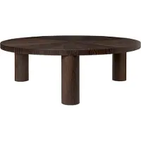 Ferm Living Post Koffietafel Star Ø100 x 33.4 Cm / Large - Bijzettafels & buffetten Mdf Smoked Oak - 1104264478