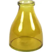 Non-Branded Vaas Nikky 16 X 16 X 20 Cm Glas Mosterdgeel