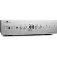 Auna Versterker, HiFi stereo mini-versterker, HiFi-versterker met bas- & treble-regelaar, 2-kanaals audioversterker, Stereo-versterker met afstandsbediening, AUX, AV-receiver voor MP3 & CD