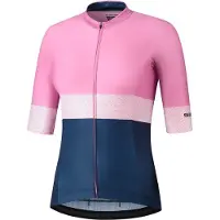 Shimano Fietsshirt - Shimano Wielershirt Yuri - S - Dames - Roze / Blauw