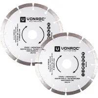 Vonroc Diamantzaagbladen – Ø150MM – universeel – 2 stuks – steen & harde materialen