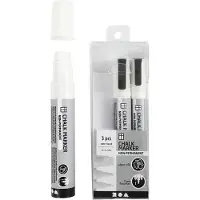 Packlinq Krijtstiften, lijndikte 3+6+15 mm, wit, 3 stuk/ 1 doos