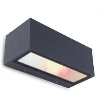 Lutec Wandlamp design Gemini antraciet