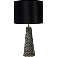 Lucide EXTRAVAGANZA VELVET - Tafellamp - Ø 25 cm - 1xE27 - Zwart