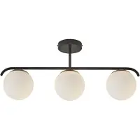 Nordlux Plafondlamp Grant 3 lichts L 70 cm zwart