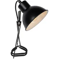 Lucide MOYS - Klemlamp - 1xE27 - Zwart