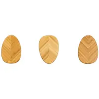Furniteam Set van 3 kledinghaken Leaf | bamboe naturel 5.1x4.7x7.5x4.7 cm wandplanken en -haken | NADUVI