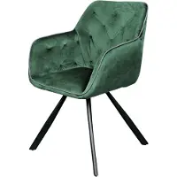 Hearthome & Living Eetkamerstoel Anne velvet | fluweel groen 60x85.5x57.5 cm eetkamerstoelen | NADUVI