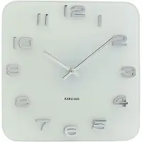 Karlsson Klok Vintage White Glass 35 x 35 cm