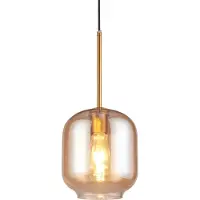 LumenXL Design hanglamp Venice - amber glas met goud