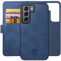 Rosso Element Uitneembaar 2-in-1 Hoesje Geschikt voor Samsung Galaxy S21 | Luxe Portemonnee | Back Cover | Pasjeshouder | Blauw