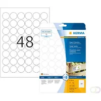 Herma 10915 Zelfklevende etiketten Ø 30 mm Papier Wit 1200 stuk(s) Permanent hechtend Inkjet, Laser (zwart/wit), Laser (kleur), Kopiëren (zwart/wit), Kopiëren