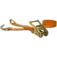 4Tecx Spanband Eindloos + Ratel + Haak 600/1200kg 25mm 7M Oranje