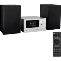 Medion LIFE P85003 Micro-Audio-System, Internet/DAB+/PLL-UKW Stereo-Radio mit je 40 Senderspeichern, 2,8'' TFT-Farbdisplay, Bluetooth 5.0, CD-Player