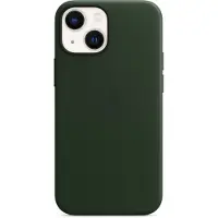 Apple iPhone 13 mini Back Cover met MagSafe Leer Sequoia-groen