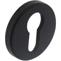 Intersteel rozetten met profielcilindergat verdekt 49x7mm - mat zwart