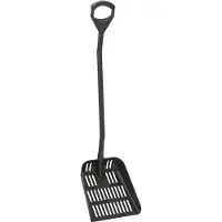 Vikan Hygiene 5604-9 uitlekschep, zwart lange steel 131cm, groot blad 38x34cm