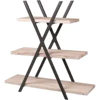 Urban Living industriële piramide stelling wandrek 3 planken 101 cm