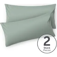 Blumtal - Set Van 2 Kussenslopen - Superzachte Premium Jersey Kussenhoes - 100% Katoen - 40 x 60 cm - Groen