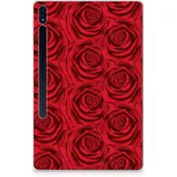 B2Ctelecom Samsung Galaxy Tab S7 Plus | S8 Plus Siliconen Hoesje Red Roses