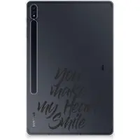 B2Ctelecom Samsung Galaxy Tab S7 Plus | S8 Plus Back cover met naam Heart Smile