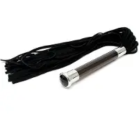 Rimba - Suede Flogger with glass handle and crystal