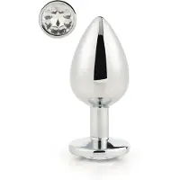 Dream Toys Aluminium anaalplug met siersteen Large Gleaming Love
