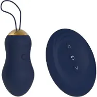 Dream Toys Goddess - vibratie-ei met afstandsbediening (donkerblauw)