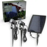 Led's Light LED Solar Panel with 2 seperated spots - 70 Lumen