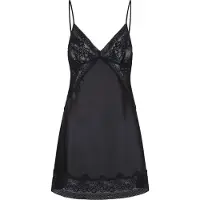 Lingadore Night Slipdress Delicate Black | Maat: XS | Kleur: Zwart