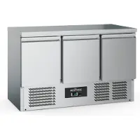 Ecofrost Koelwerkbank - 368L - 3 Deuren 1/1 GN - +2°C/+8°C - Statisch + Ventilator - 1365x700x876mm