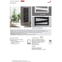 Zehnder Ribbon elektrische badkamerradiator - 600W - H1567