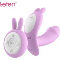 Leten Draagbare Clitoris Stimulator met Afstandsbediening - Paars
