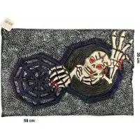 Partyproduct Halloween decoratie rubber Skelet deurmat