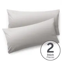 Blumtal - Set Van 2 Kussenslopen - Superzachte Premium Jersey Kussenhoes - 100% Katoen - 40 x 80 cm - Lichtgrijs