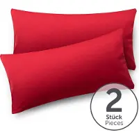 Blumtal - Set Van 2 Kussenslopen - Superzachte Premium Jersey Kussenhoes - 100% Katoen - 40 x 60 cm - Rood