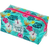 I-Total Etui, Tropical, 19 x 10 x 10 cm, aqua/roze