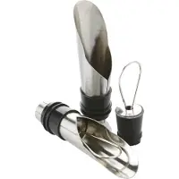 Point-Virgule Wijnafsluiter - Schenktuiten - RVS - Set Van 2 Stuks